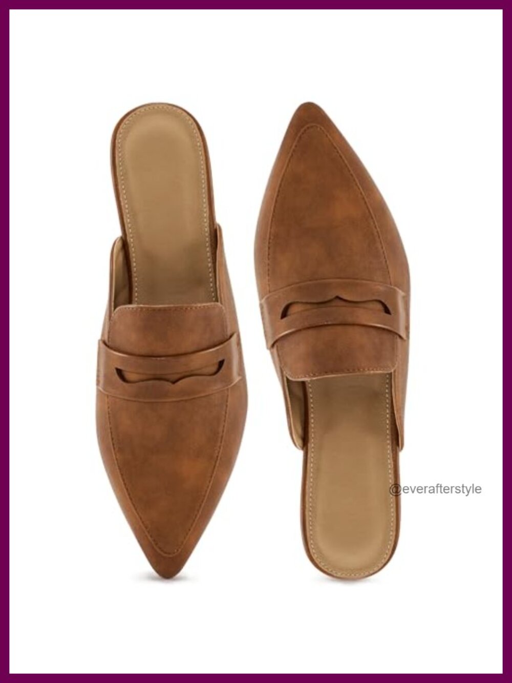 Pointed Toe Mules Memory Foam Insole Slip-On Block Heel Business Casual